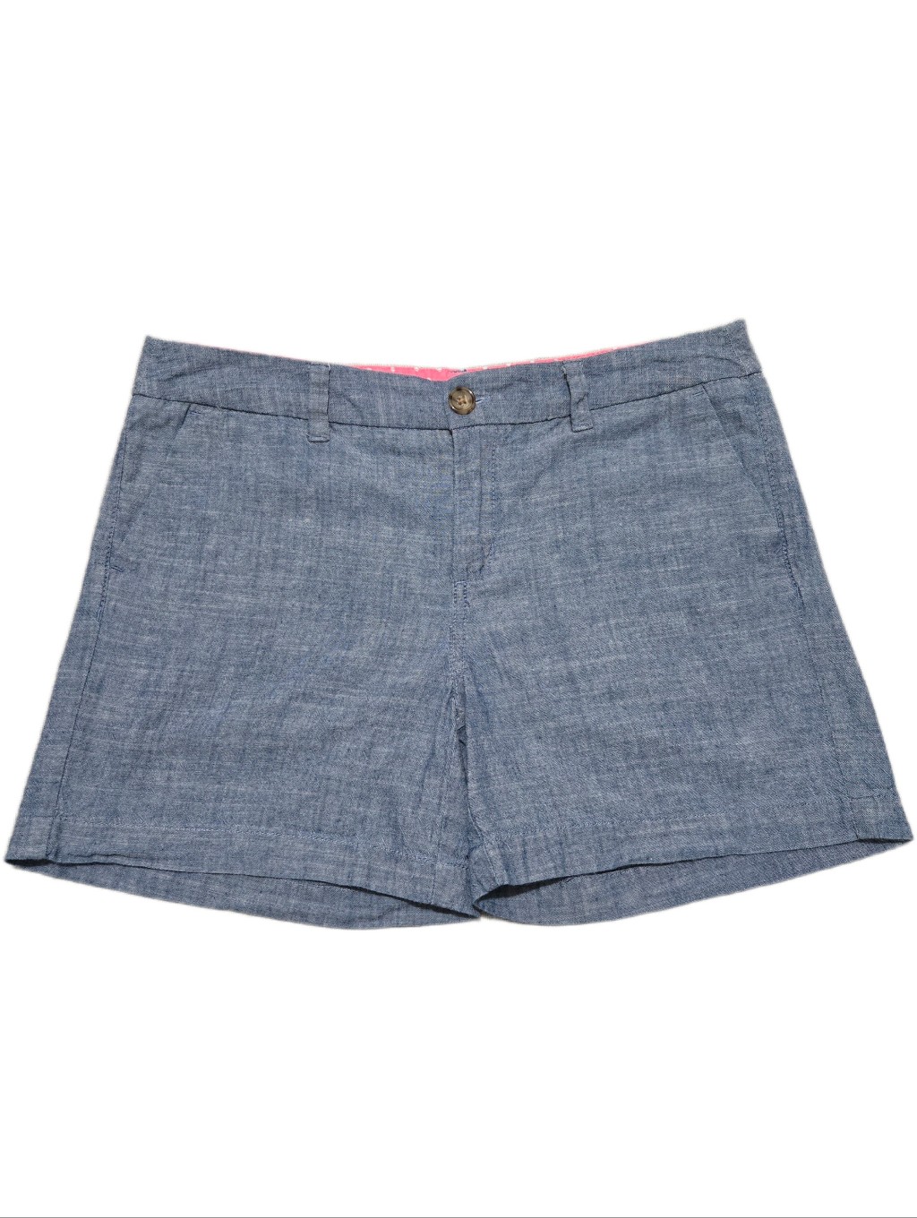 Merona Blue Chambray Chino Shorts Cotton Size 6